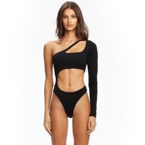 I.AM.GIA Black Cutout Bodysuit XS